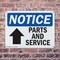 Signmission Parts And Service (Up Arrow), 14 in W x Rectangle, Plastic OS-2PACK-NS-P-1014-L-17137 - alternate 6